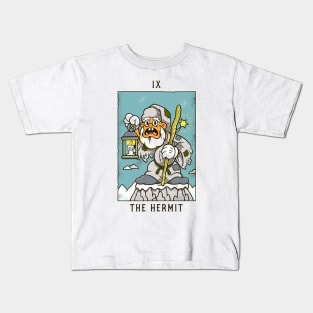 The Hermit - Mystical Medleys - Vintage Cartoon Tarot (White) Kids T-Shirt